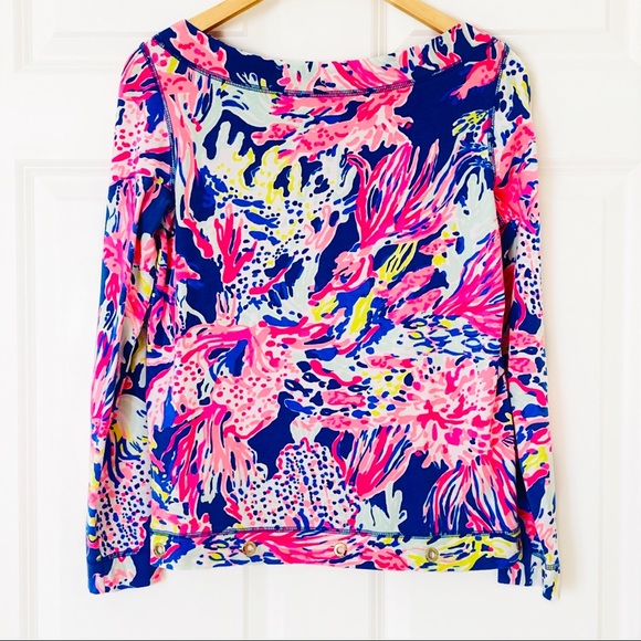 Lilli Pulitzer JoJo Printed Top Size S Like New - Picture 3 of 5